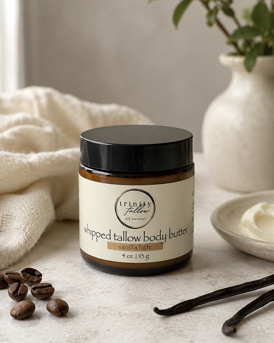 4 oz vanilla latte whipped tallow body butter