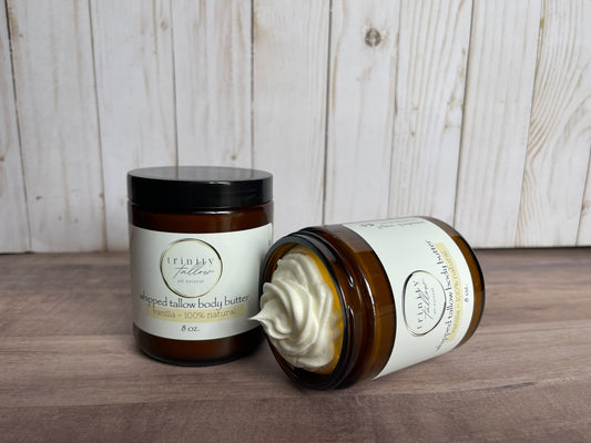 8 oz vanilla whipped tallow body butter