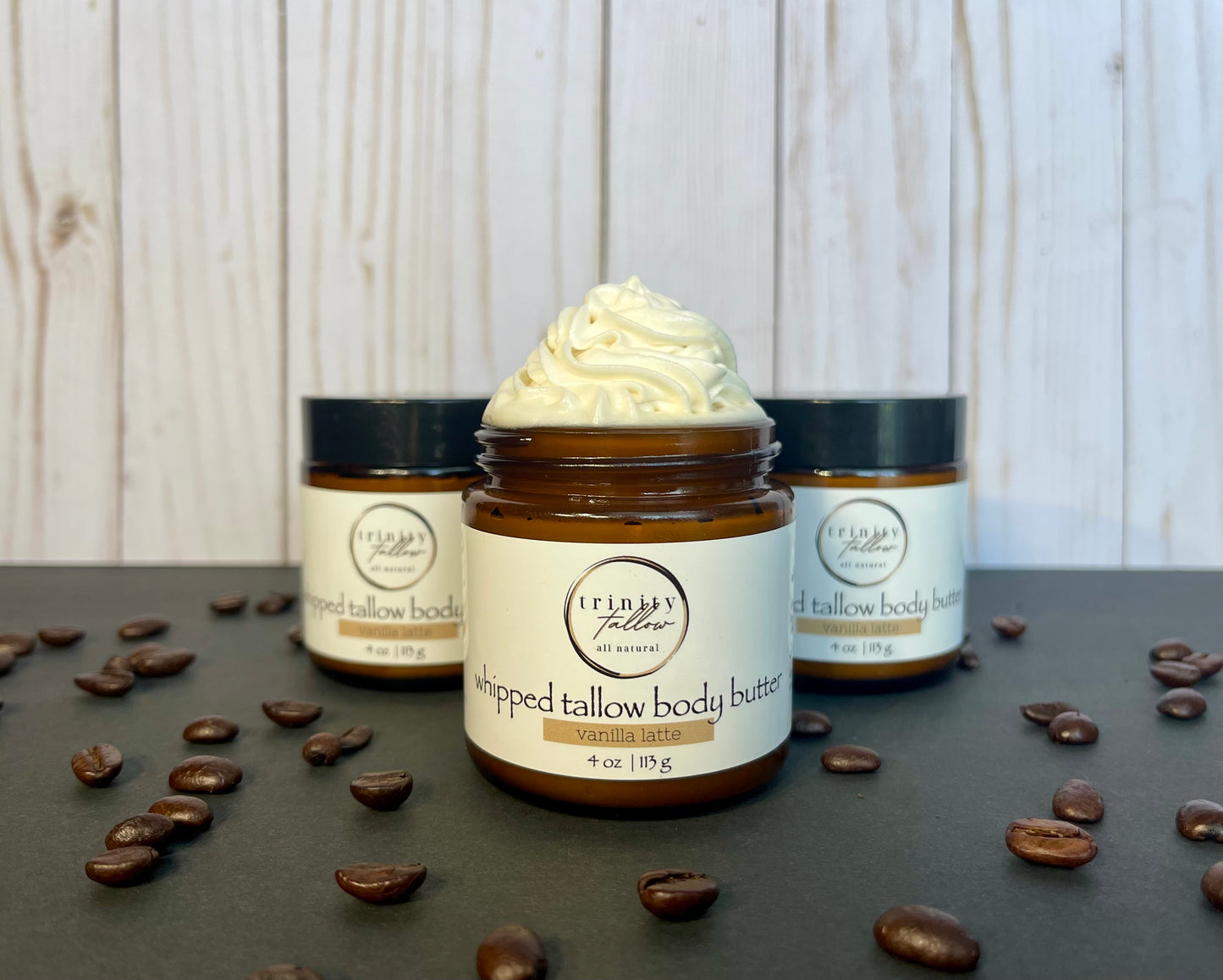 4 oz vanilla latte whipped tallow body butter