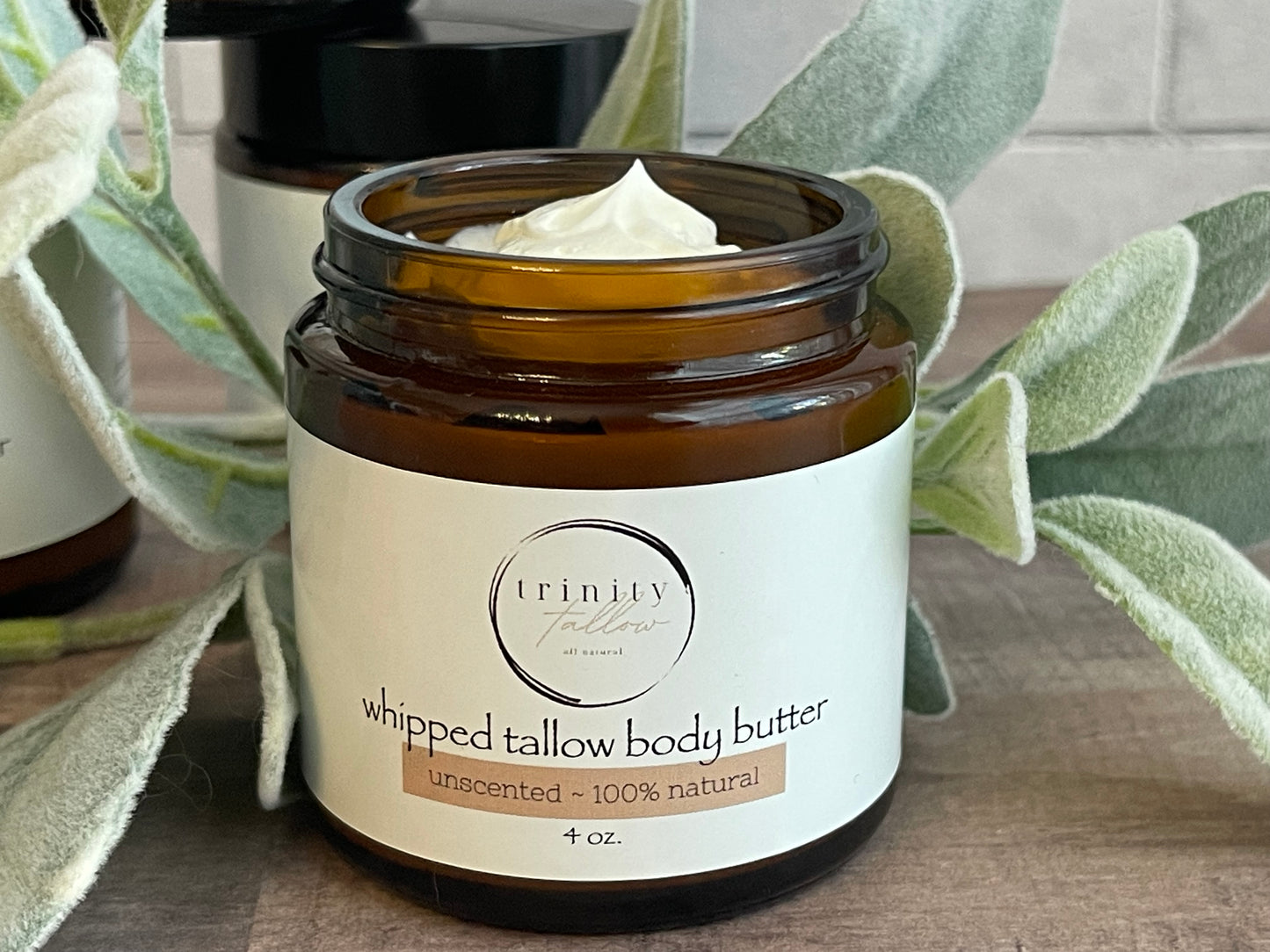 4oz unscented whipped tallow body butter