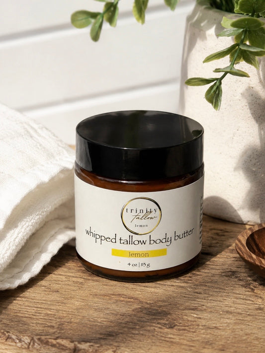 4 oz lemon whipped tallow body butter
