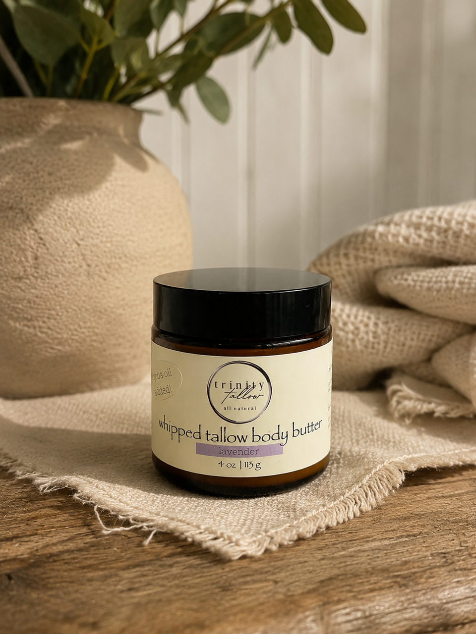 4 oz lavender whipped tallow body butter