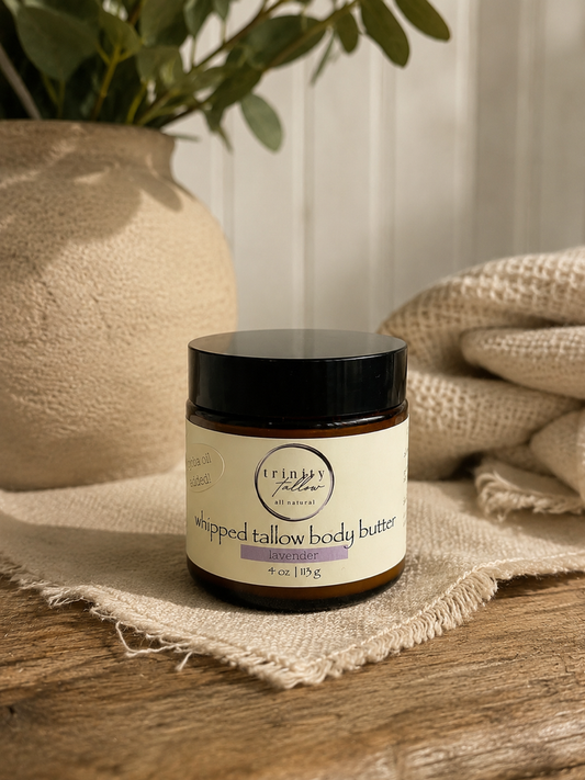 4 oz lavender whipped tallow body butter