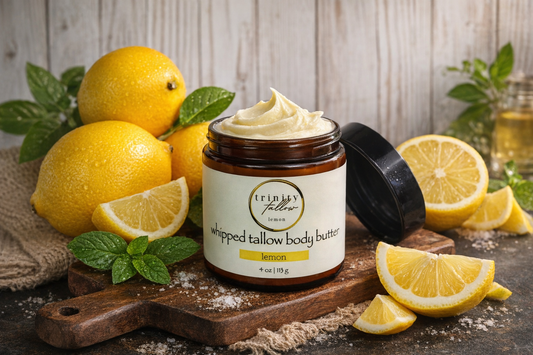 4 oz lemon whipped tallow body butter