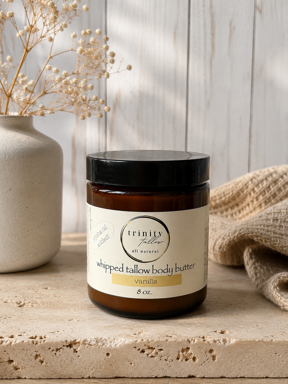 8 oz vanilla whipped tallow body butter
