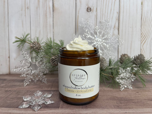 8 oz vanilla whipped tallow body butter