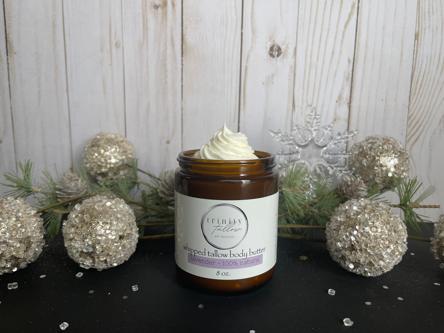 8 oz lavender whipped tallow body butter