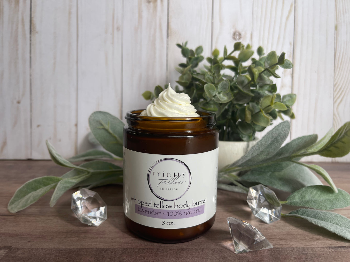 8 oz lavender whipped tallow body butter