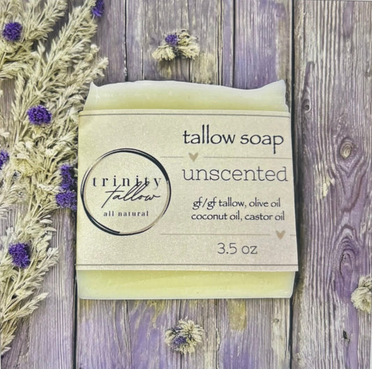 unscented tallow soap 3.5oz