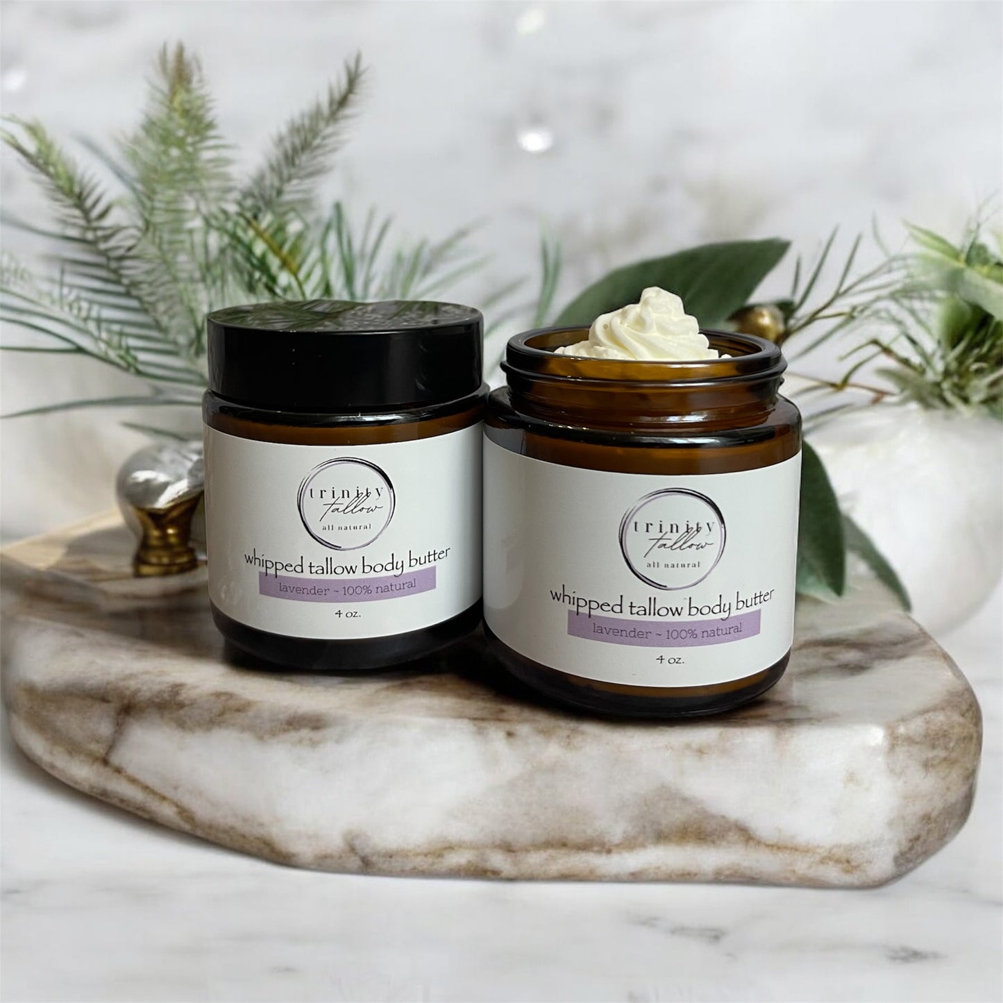 4 oz lavender whipped tallow body butter