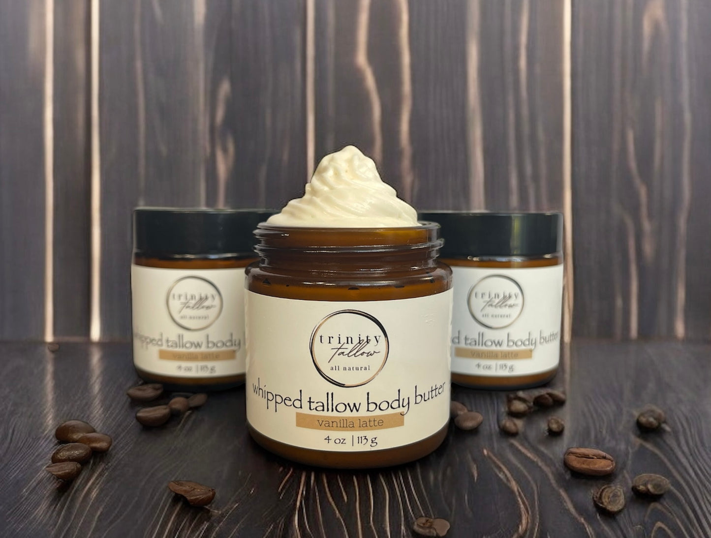 4 oz vanilla latte whipped tallow body butter
